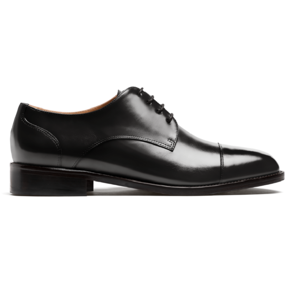 Black Calf Cap Toe Derby