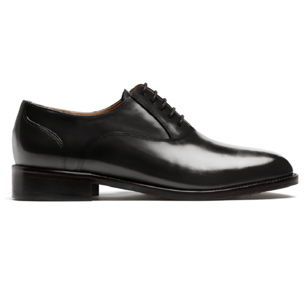 Black Calf Plain Toe Oxford