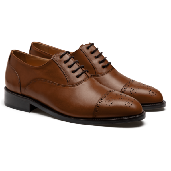 Dark Tan Cap Toe Brogue - Image 2