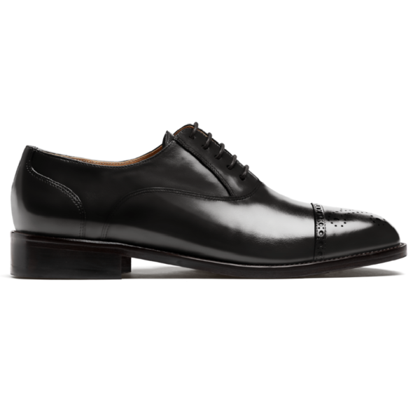 Black Calf Cap Toe Brogue