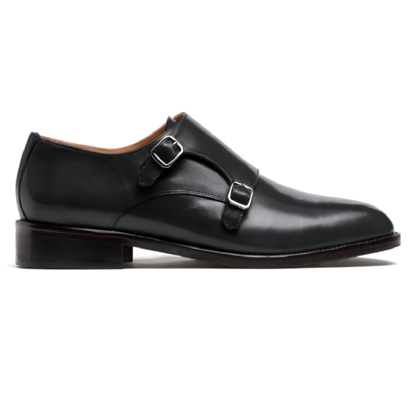 Black Double Monkstrap