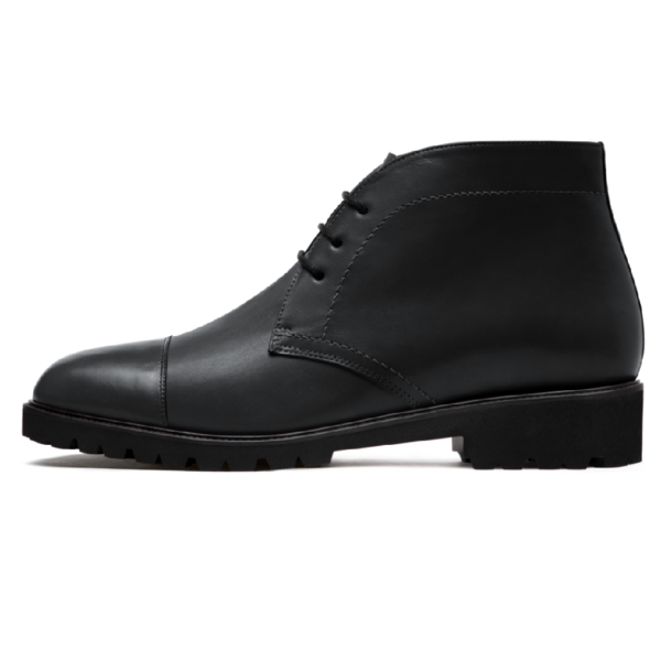 Black Cap Toe Semi Casual Chukka Boot - Image 3