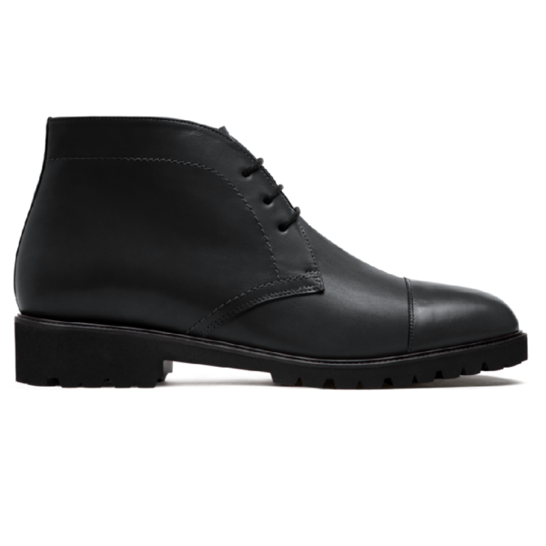Black Cap Toe Semi Casual Chukka Boot