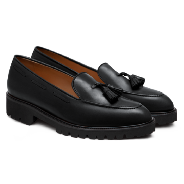 Black Semi Casual Tassel Loafer - Image 2